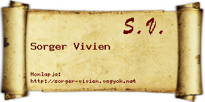 Sorger Vivien névjegykártya